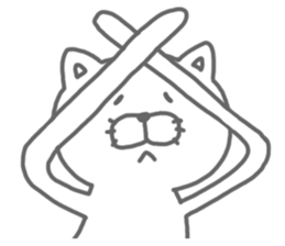 Arrow love cat sticker #3569771