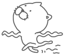 Arrow love cat sticker #3569772