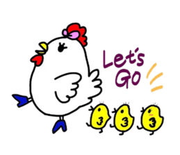 Fashionable Chicken sticker #3575115