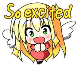 Winged girl Sticker(English ver) sticker #3577772