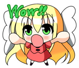 Winged girl Sticker(English ver) sticker #3577775