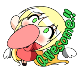 Winged girl Sticker(English ver) sticker #3577776