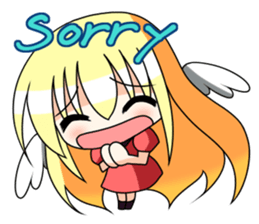 Winged girl Sticker(English ver) sticker #3577793