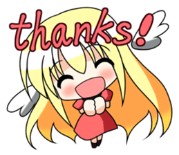 Winged girl Sticker(English ver) sticker #3577801