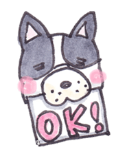 Lazy French bulldog sticker #3577975
