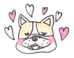 Lazy French bulldog sticker #3577977