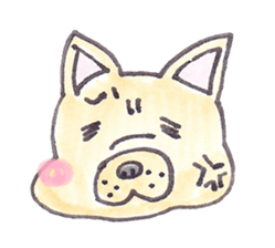 Lazy French bulldog sticker #3577981