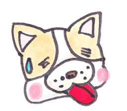 Lazy French bulldog sticker #3577986