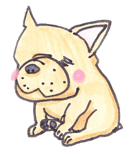 Lazy French bulldog sticker #3577996