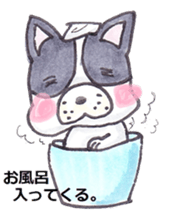 Lazy French bulldog sticker #3578009