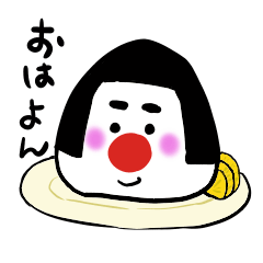Sticker of rice balls