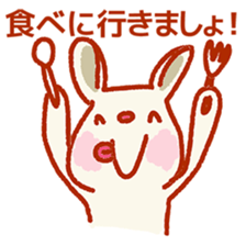 Rabbit of a respect language sticker #3578750