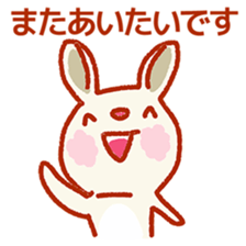 Rabbit of a respect language sticker #3578762