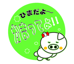 The White Pig Which has ribbon sticker #3578854