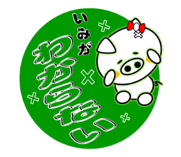 The White Pig Which has ribbon sticker #3578865