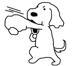 black and white dog model Dachshund. sticker #3579772