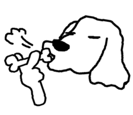 black and white dog model Dachshund. sticker #3579773