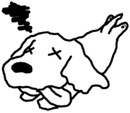 black and white dog model Dachshund. sticker #3579775