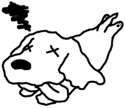 black and white dog model Dachshund. sticker #3579775