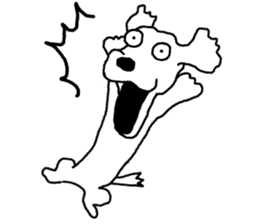 black and white dog model Dachshund. sticker #3579776