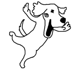 black and white dog model Dachshund. sticker #3579778