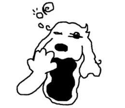 black and white dog model Dachshund. sticker #3579783