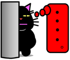 Thick black cat! Dango sticker #3579847