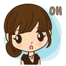 Anna in office version sticker #3580295
