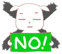 Sticker of big eyes white dog sticker #3580417