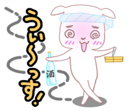 Sticker of big eyes white dog sticker #3580436