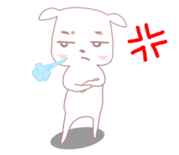 Sticker of big eyes white dog sticker #3580440