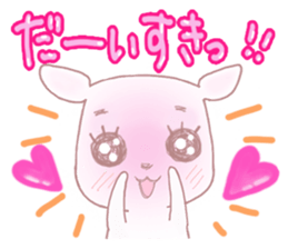 Sticker of big eyes white dog sticker #3580446