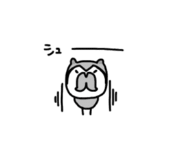 Mamefuku of barn owl2 sticker #3580466