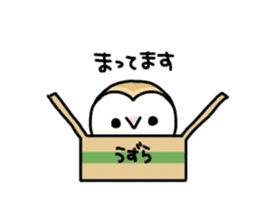 Mamefuku of barn owl2 sticker #3580477