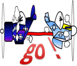 Reciprocating airplane of glory sticker #3581091