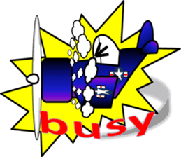 Reciprocating airplane of glory sticker #3581092