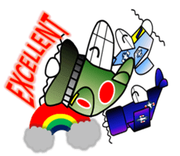 Reciprocating airplane of glory sticker #3581094