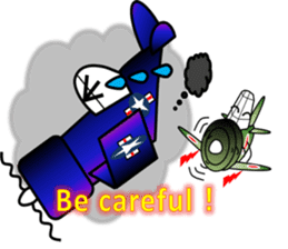 Reciprocating airplane of glory sticker #3581095