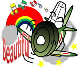 Reciprocating airplane of glory sticker #3581096