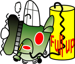 Reciprocating airplane of glory sticker #3581099