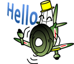 Reciprocating airplane of glory sticker #3581102