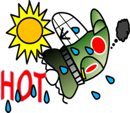 Reciprocating airplane of glory sticker #3581104