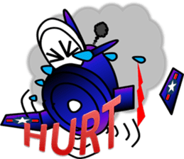 Reciprocating airplane of glory sticker #3581106