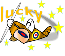 Reciprocating airplane of glory sticker #3581108