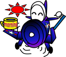 Reciprocating airplane of glory sticker #3581110