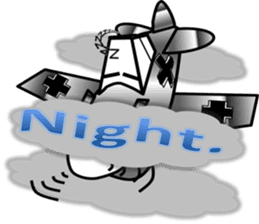 Reciprocating airplane of glory sticker #3581112