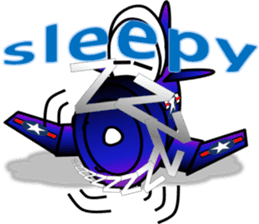 Reciprocating airplane of glory sticker #3581116