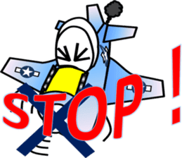 Reciprocating airplane of glory sticker #3581119