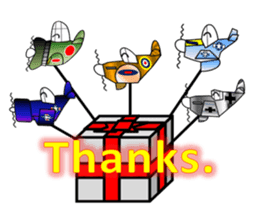 Reciprocating airplane of glory sticker #3581121