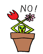 A strange plant talks. sticker #3582014